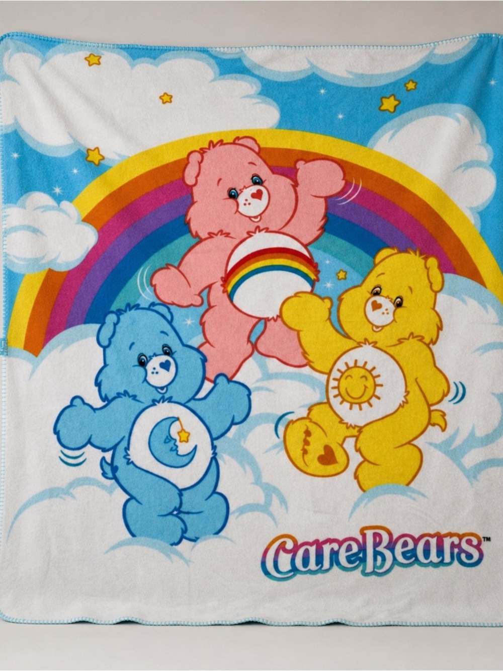 Care Bears Rainbow Fleece Throw Blanket 5x4 2005 Licensed Northwest Company